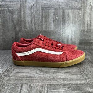Vans Old School Lowpro Women's size 9 Red Gum Bottom Suede Shoes